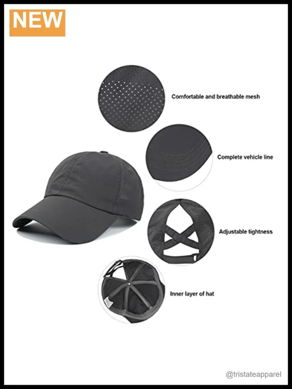 Women's Criss Cross Ponytail Baseball Cap Quick Drying Mesh Trucker Hat for